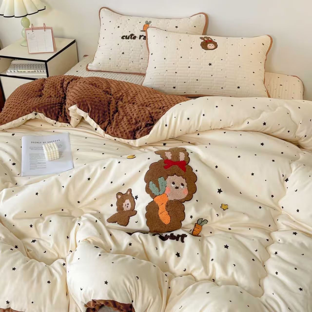 双面加绒加厚秋冬款成人学生水洗柔软可爱款被子