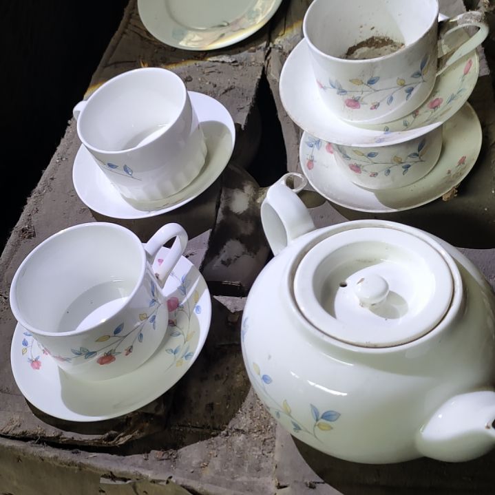 陶瓷骨瓷汉玉茶具9件