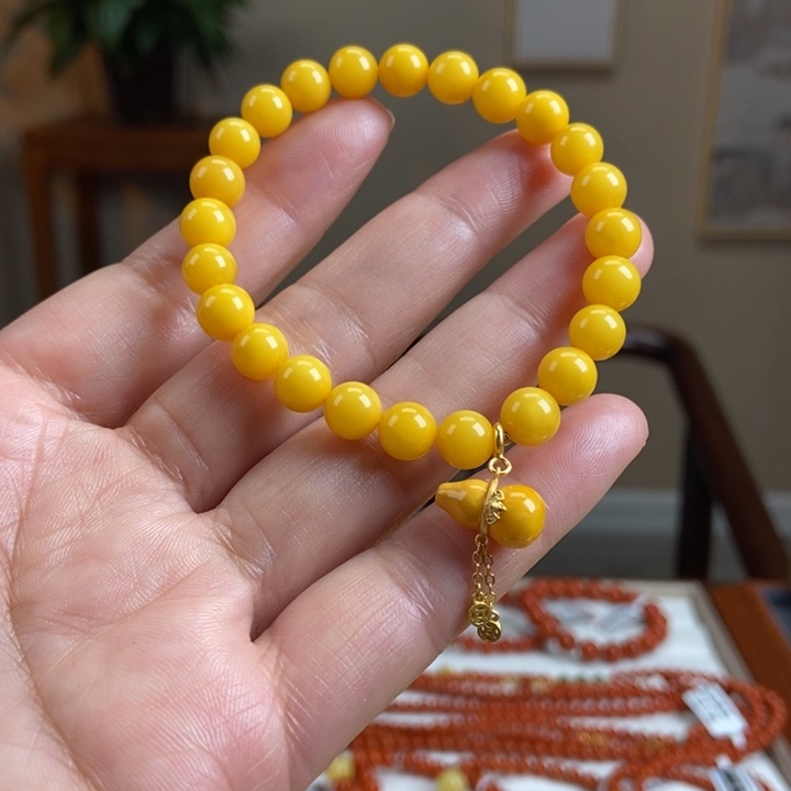 琥珀手链未镶嵌蜜蜡手串7