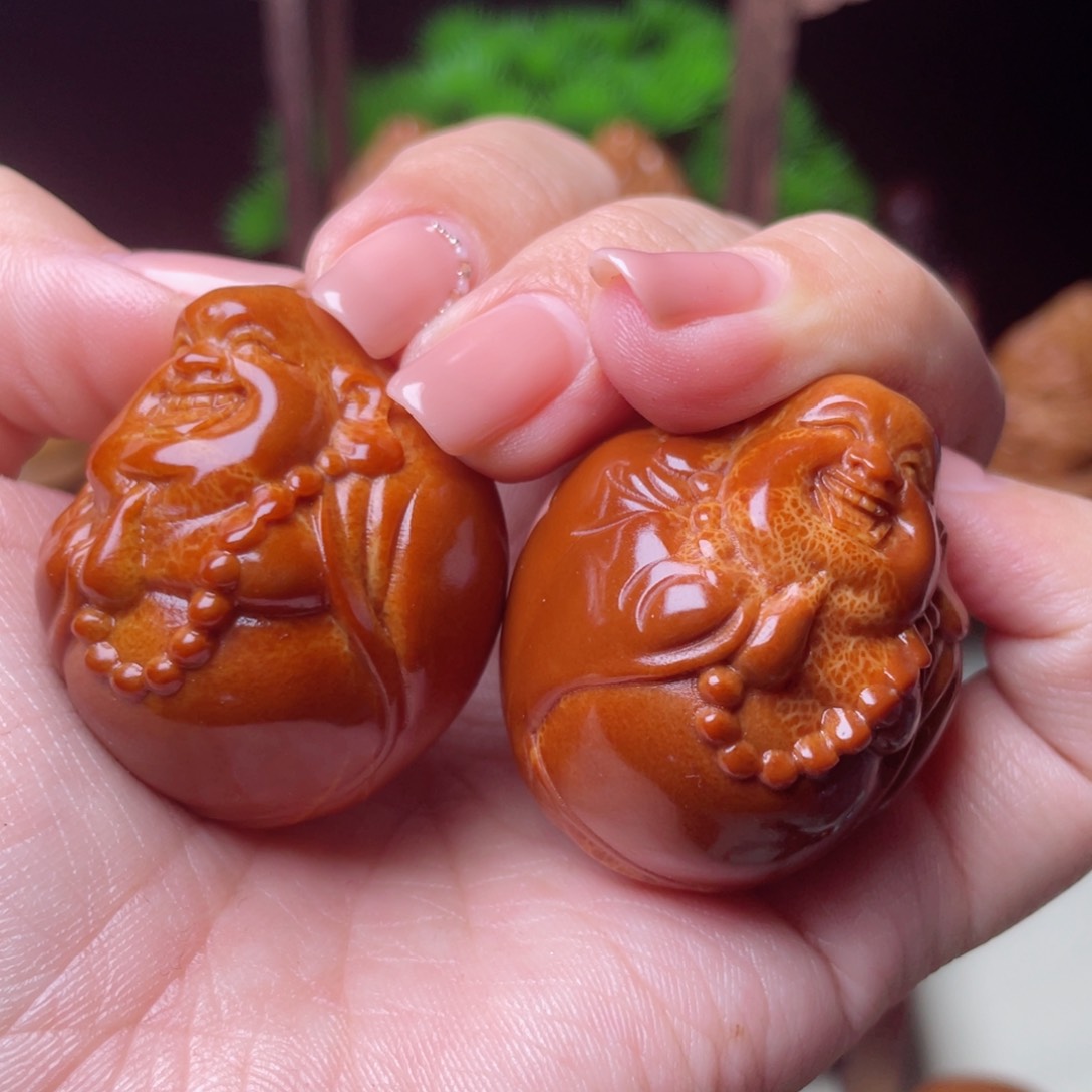 吊坠橄榄核弥勒手球3.5