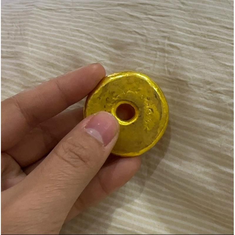 {炉内提纯}圆形双喜圆锭摆件 约50克