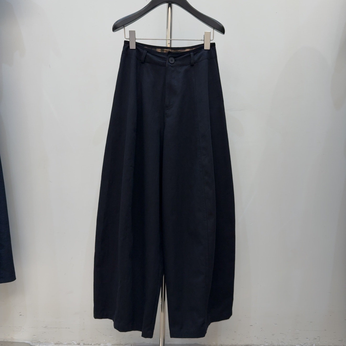 F-6189韩系慵懒感气球阔腿长裤女简约压褶遮肚时尚百搭