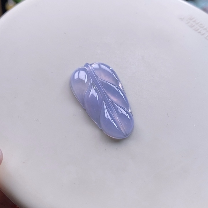 翡翠吊坠(不含链)未镶嵌翡翠冰紫叶子