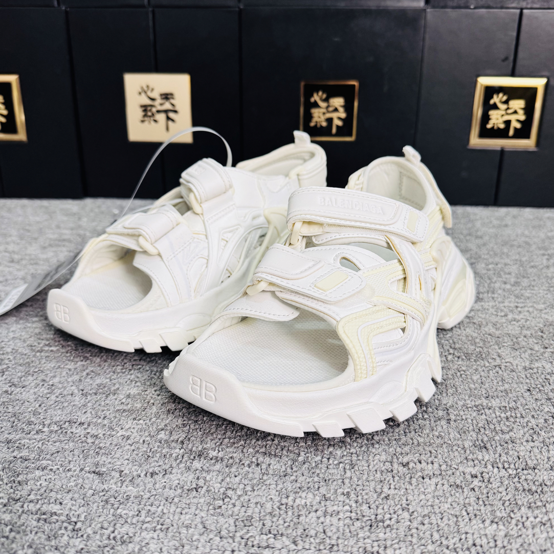 99新 Balenciaga/巴黎世家 track白色凉鞋 35码ysc4204