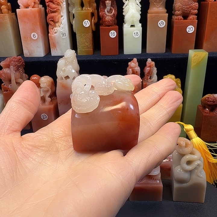 寿山石印石寿山石手工雕刻