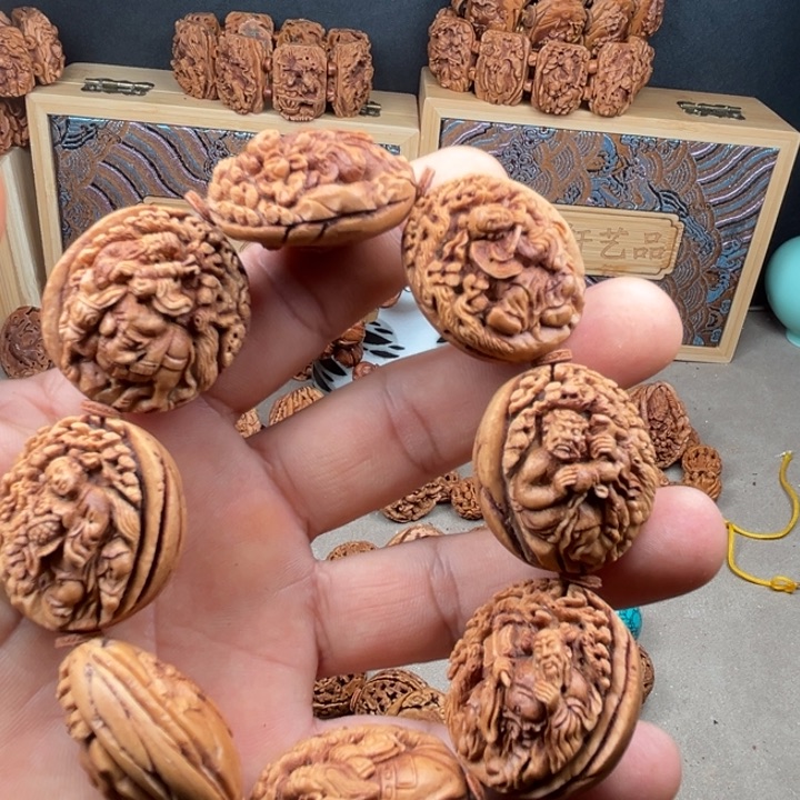 桃核手串桃核雕刻八仙手串