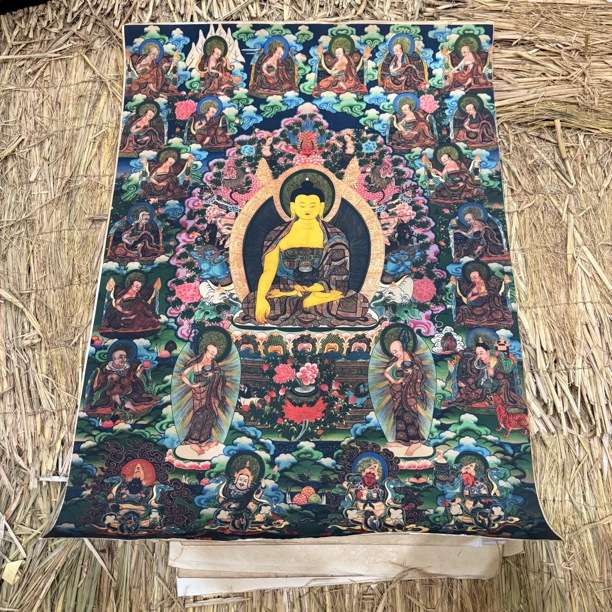 高端精品释迦摩尼绘画类唐卡AA63