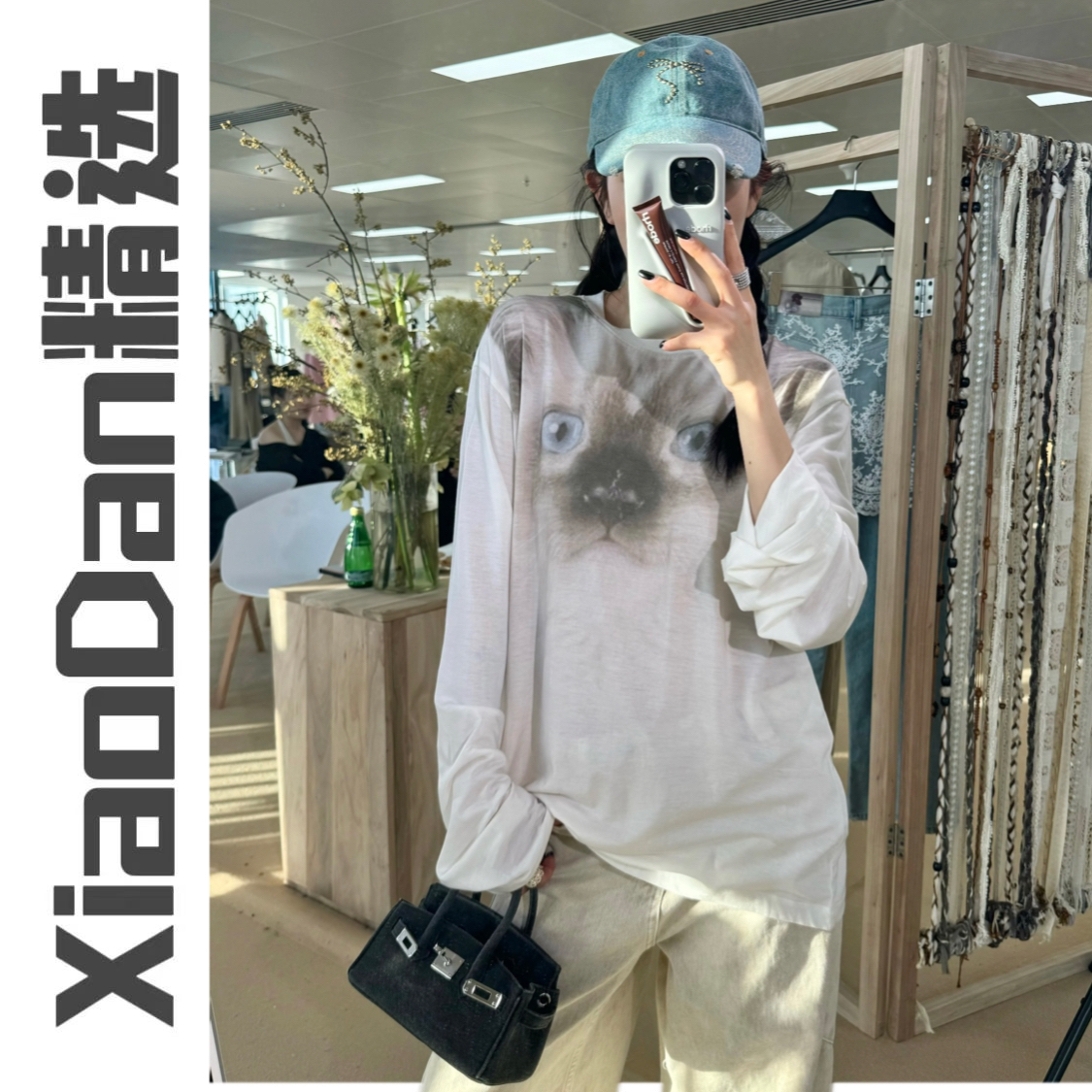 【晓丹精选】小众设计防晒T恤猫咪图2025123