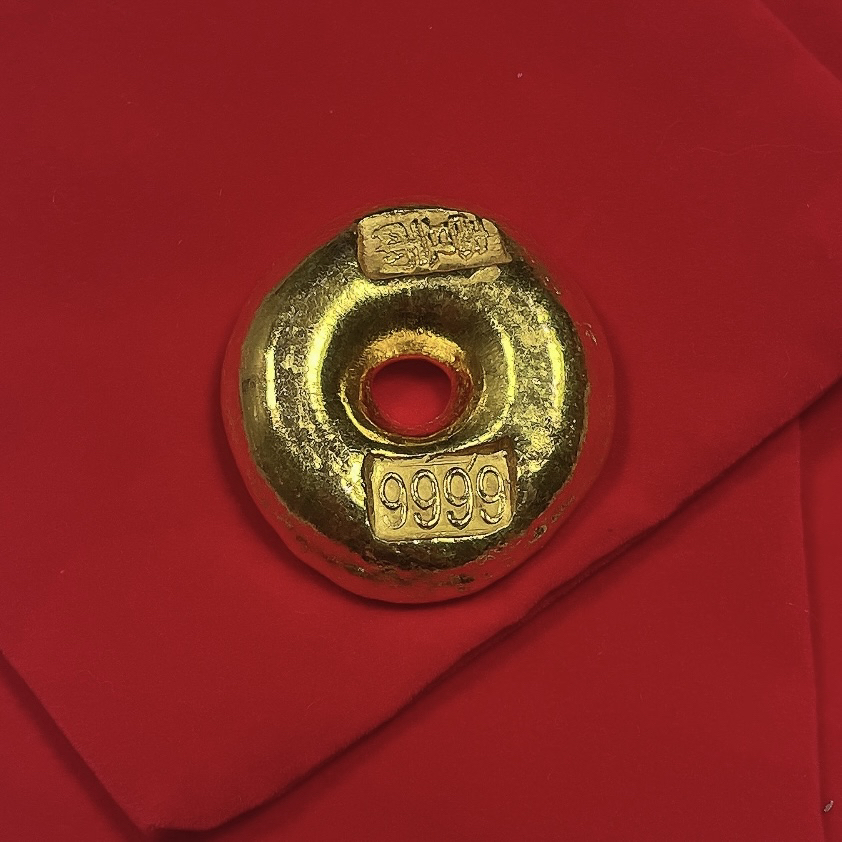金色圆锭 不变色不掉色 （实心）可溶可化可反复改款可Q