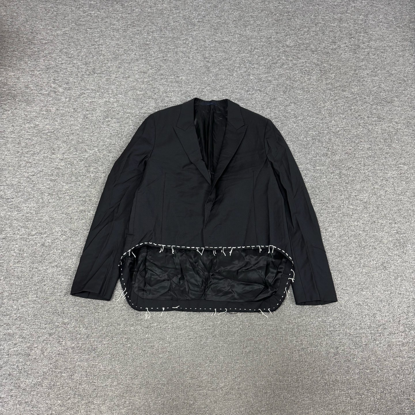 99新 AMIPARIS Lanvin 浪凡 秀款 羊毛 缝线 燕尾西服 48码 99新