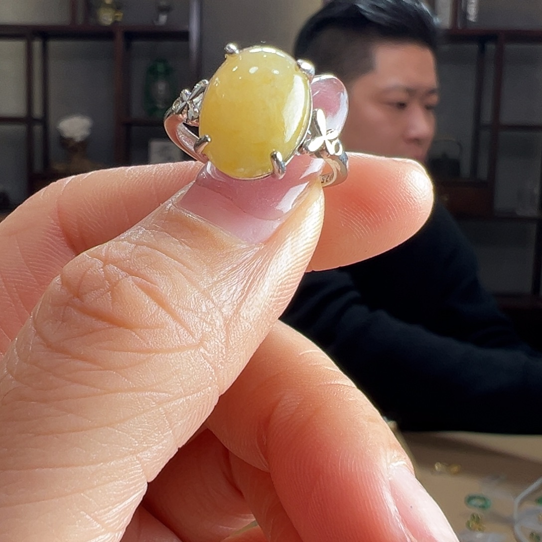 翡翠银S925镶嵌戒指戒指39