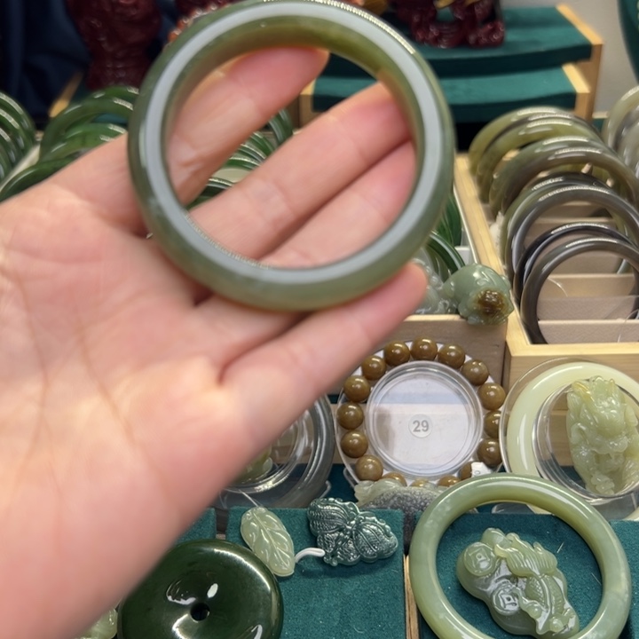 和田玉手链未镶嵌51.5圈围022