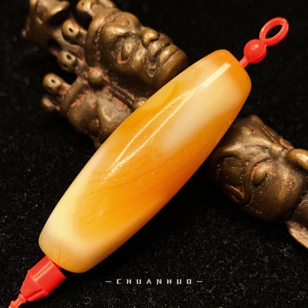 Y065聚缘橘肉系列手工牙牙35.6*12.5mm台珠玛瑙吊坠