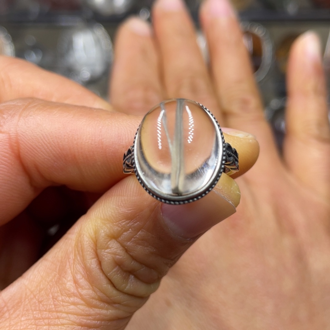 【闪购商品】水晶珠宝半成品银S925镶嵌戒指