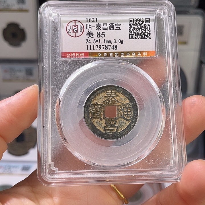 铜轩缘 泰昌通宝编号8748