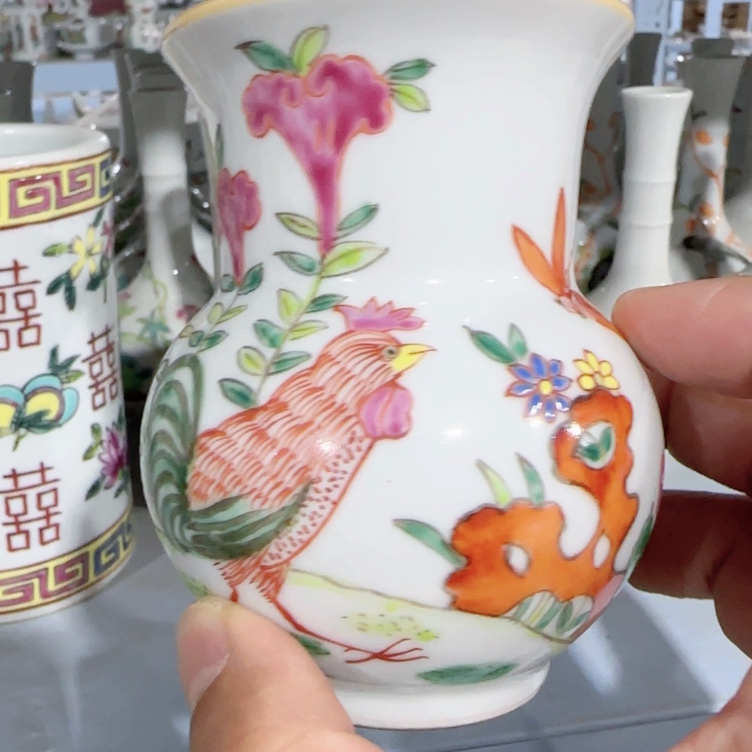 手绘瓷器，全部处理