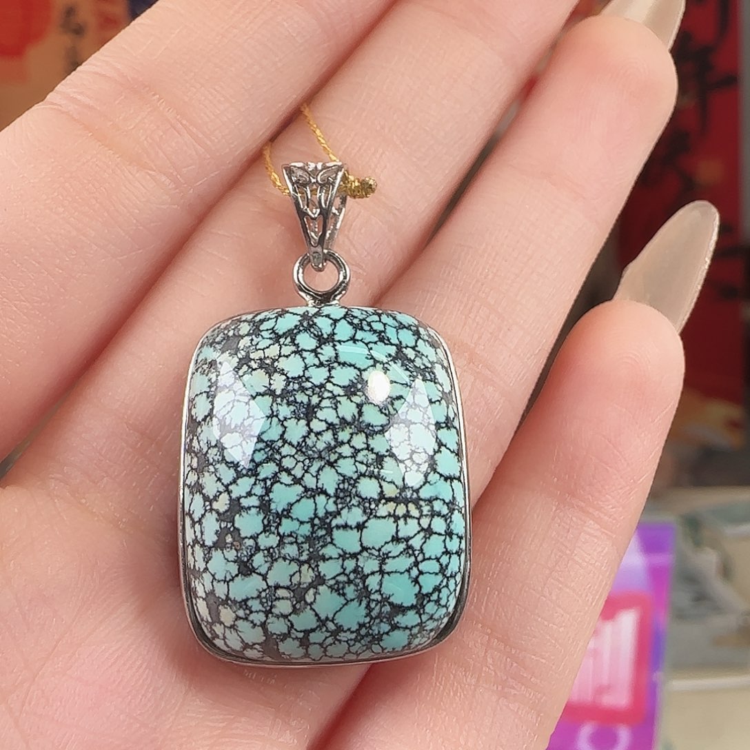 绿松石银S925镶嵌珠宝奇石