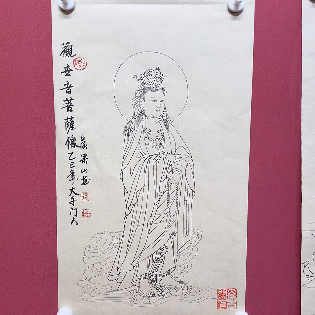 国画侯果山亲笔手绘国画作品慧