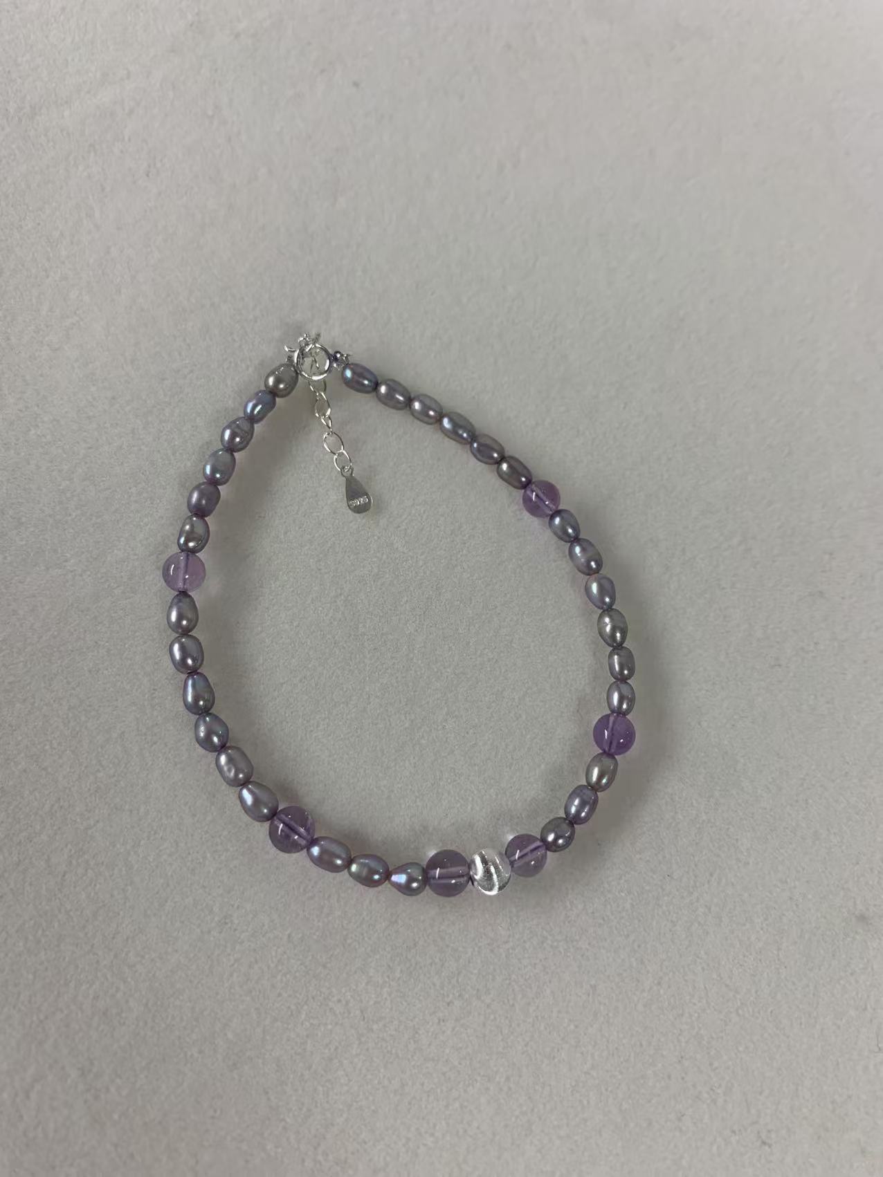 天然淡水珍珠紫罗兰手链【松柏家珠宝】多样性发货一条