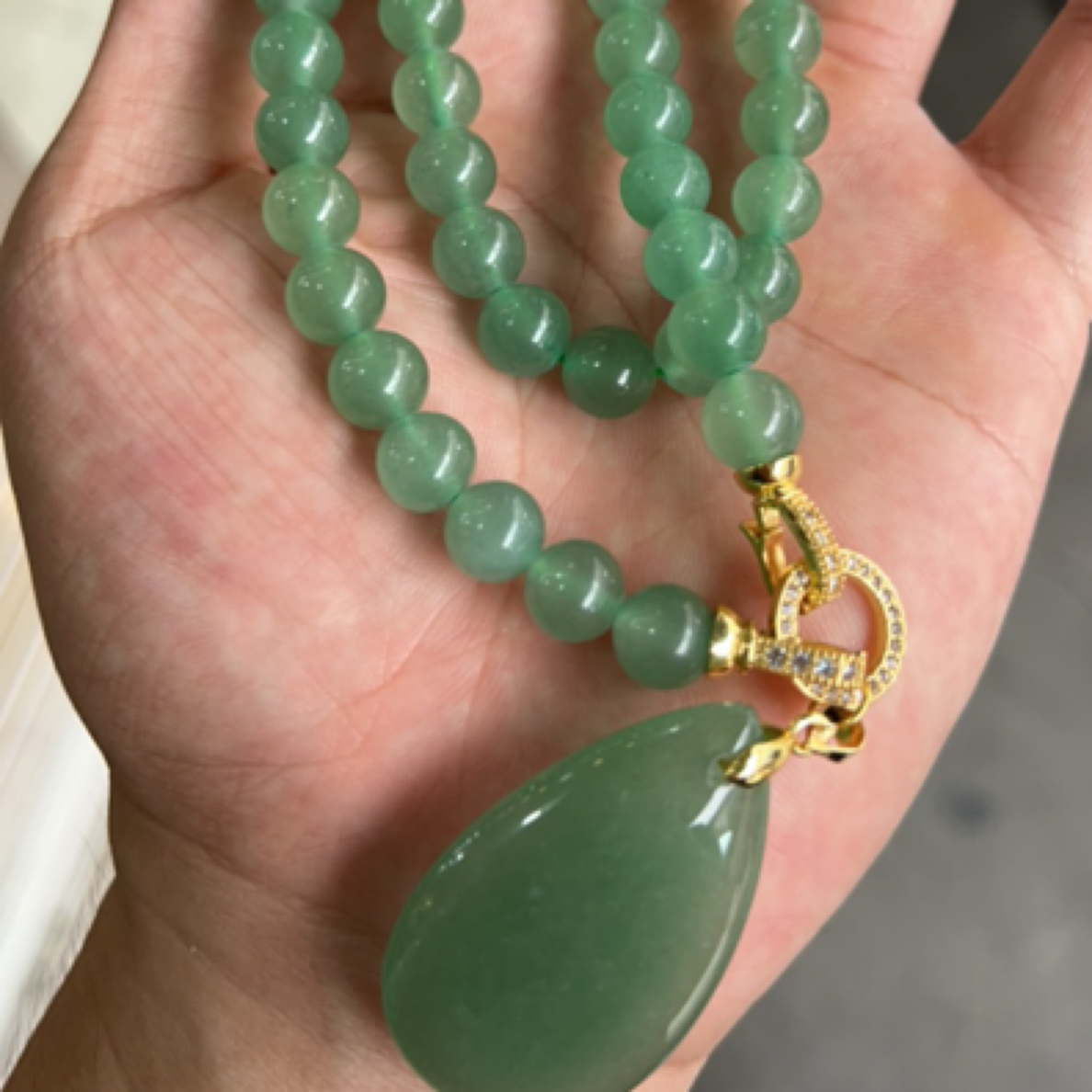 【东陵玉卡8妈妈链水滴】新疆天然玉石东陵玉妈妈链多样性拍一发一