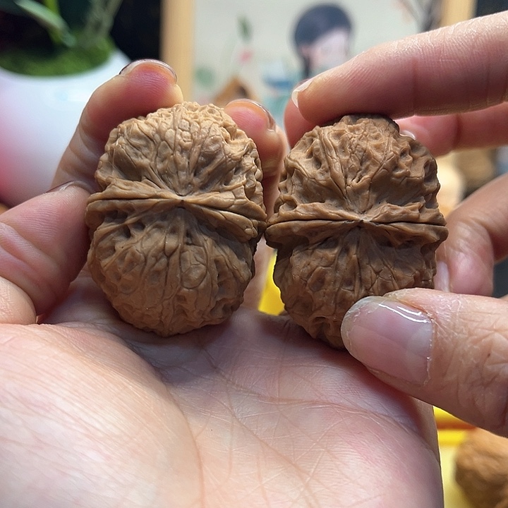 桃核把件福***财文玩核桃手把件