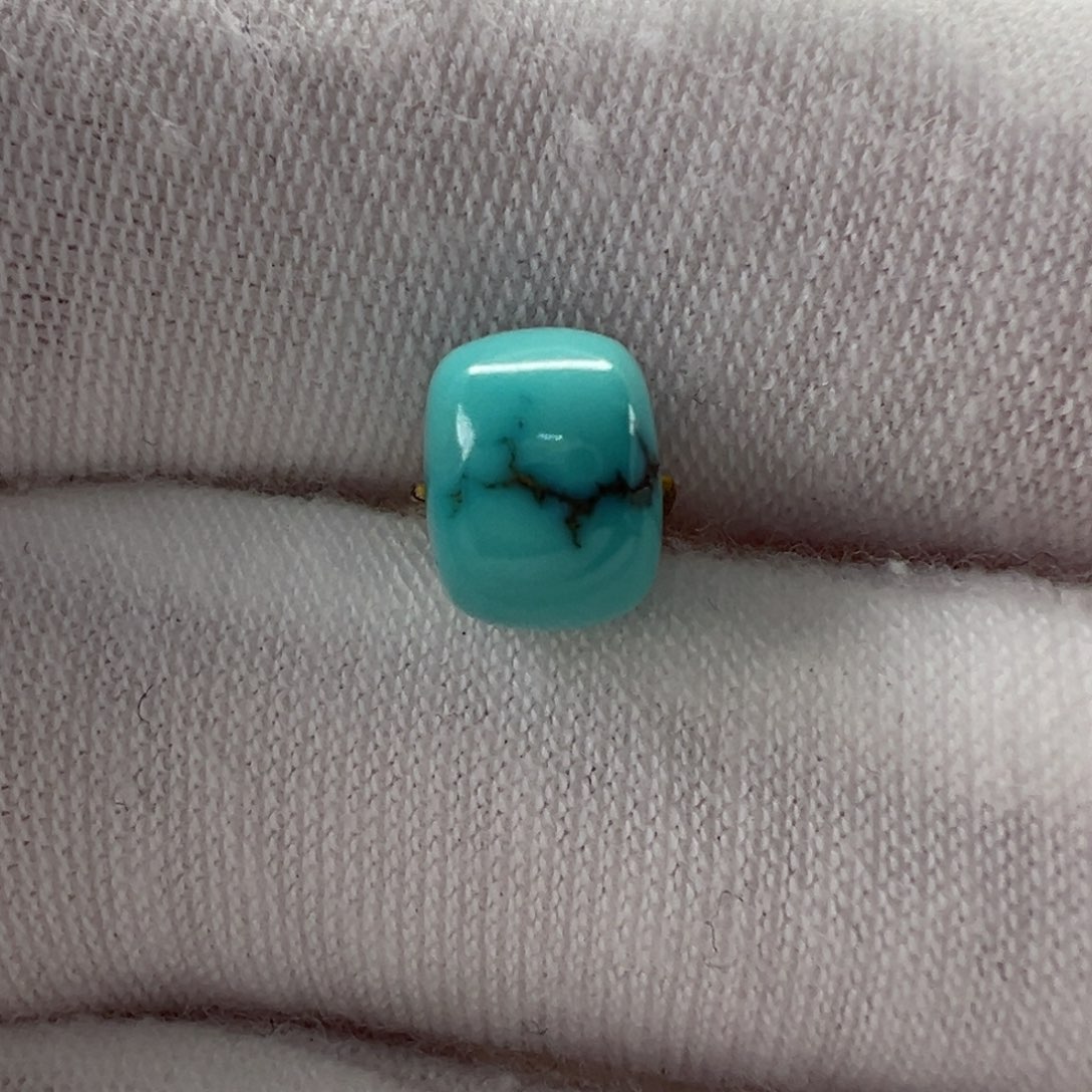 未镶嵌绿松石老型珠7.7x6.1mm