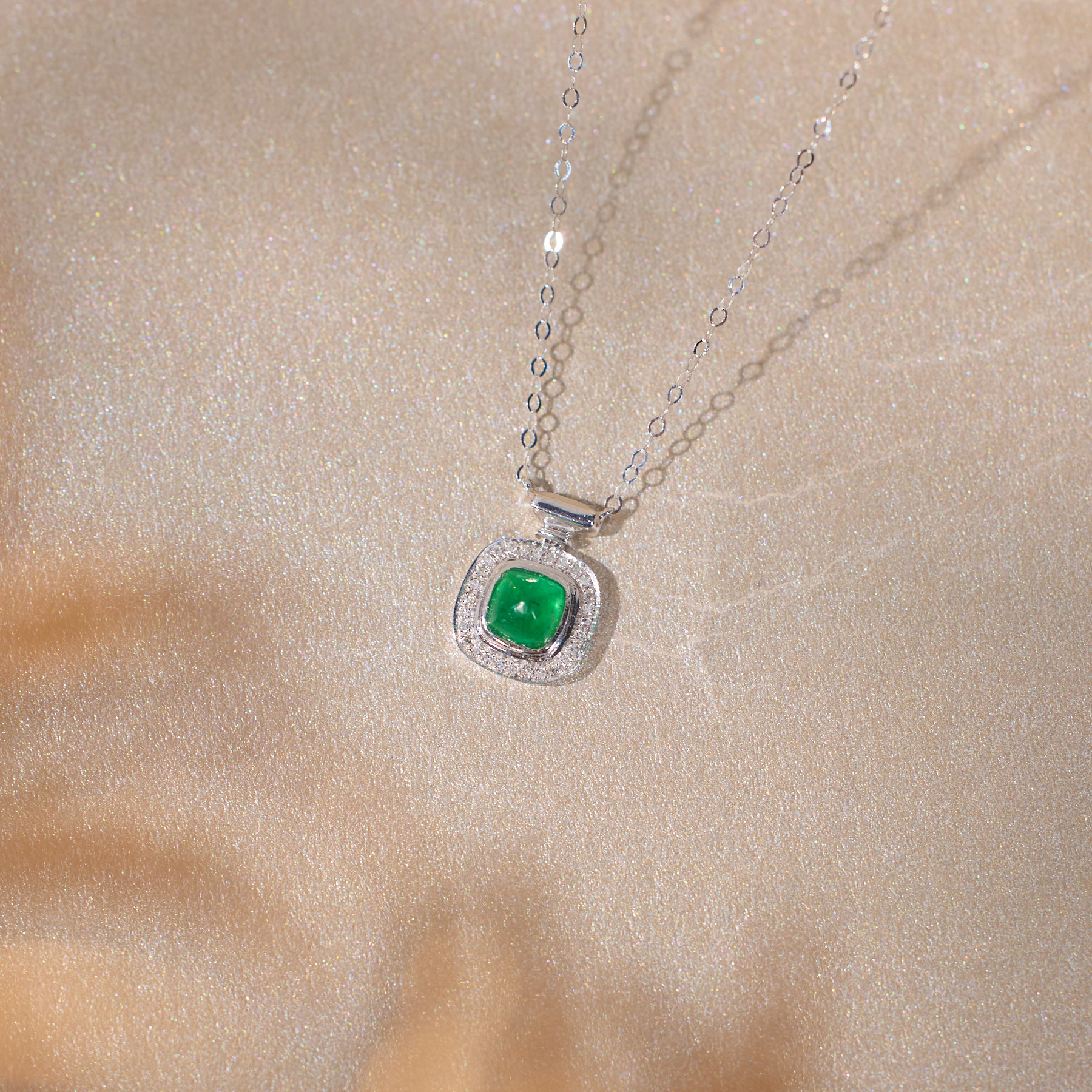 【歪歪】祖母绿锁骨链*18K金镶嵌（多样性发一）XB-Q0173