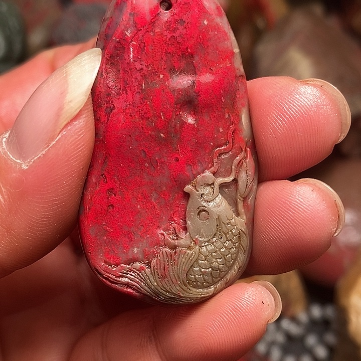 昌化石用****5浙江昌化鸡血石