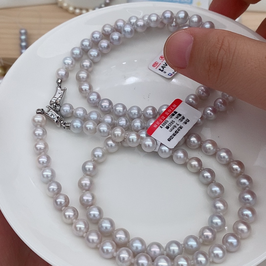 淡水珍珠颈饰银S925镶嵌