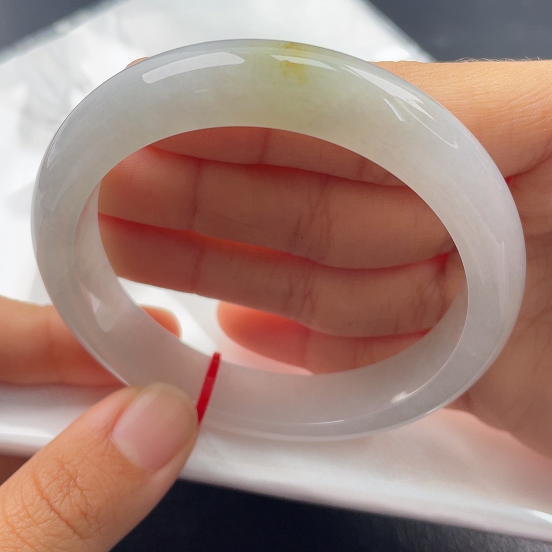 翡翠未镶嵌手镯5758正圈