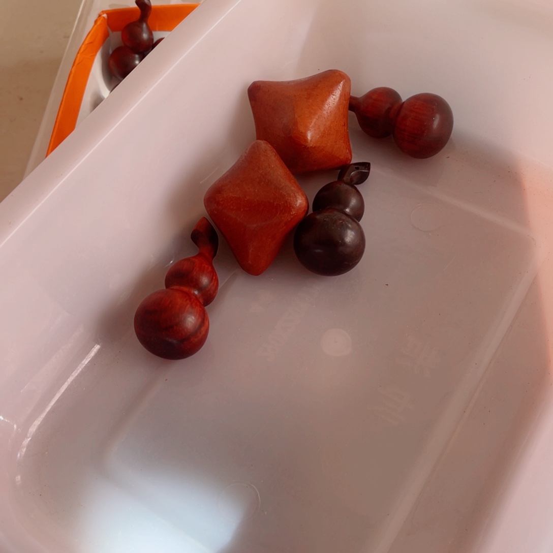 甲***霖香榧木瑕疵手把5个