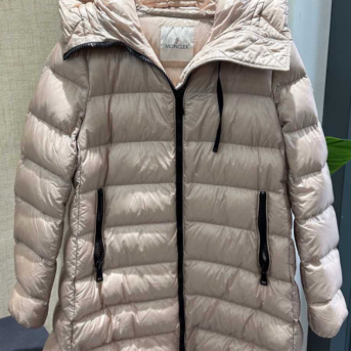 99新 蒙口 2码 裸粉色中长款羽绒服 