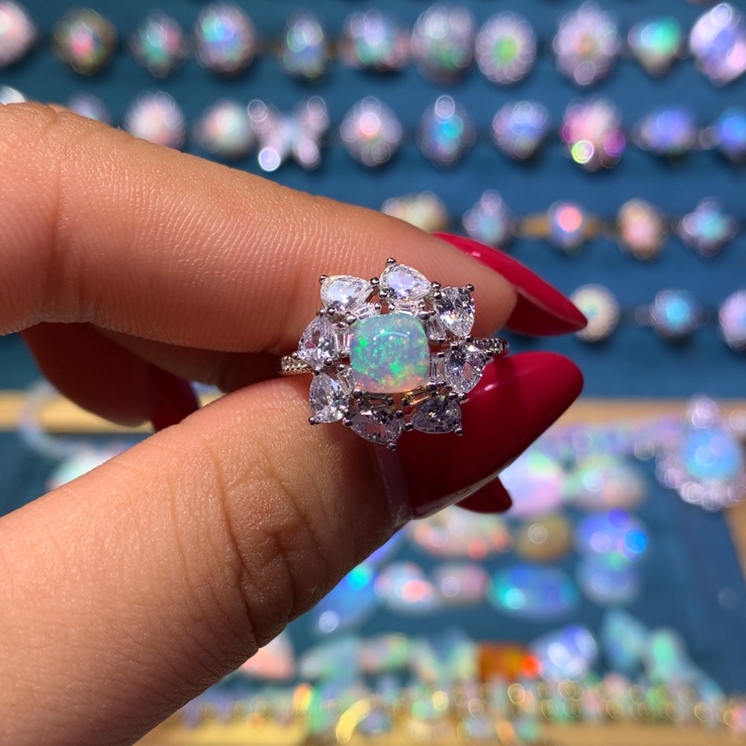 欧泊银S925镶嵌戒指款