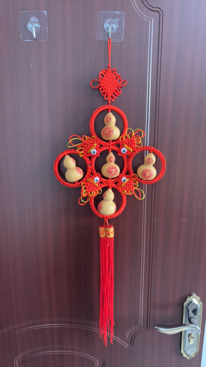 天然真葫芦家居挂件家和万事兴题材