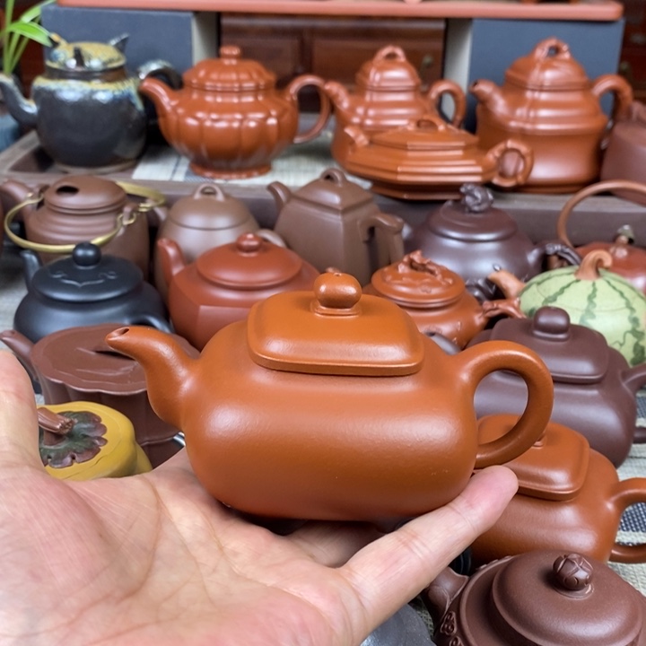 茶壶紫砂四方传炉160-220cc原矿赵庄朱泥特价