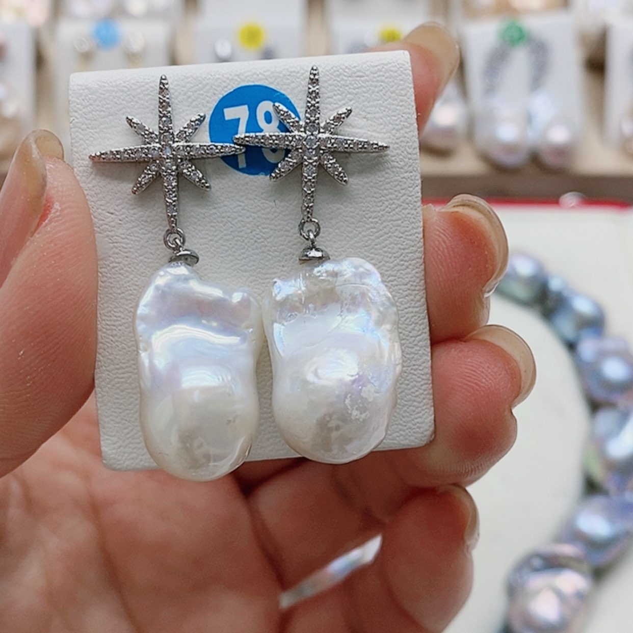 【闪购商品】淡水珍珠耳饰银S925镶嵌