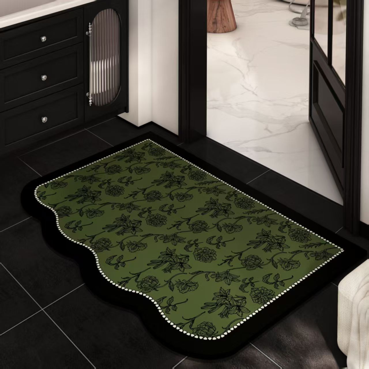 法式轻奢复古简约软硅藻泥地垫卫生间浴室吸水防滑吸水速干入户门