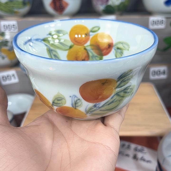 禾泥陶器手工手绘高温釉下彩陶瓷