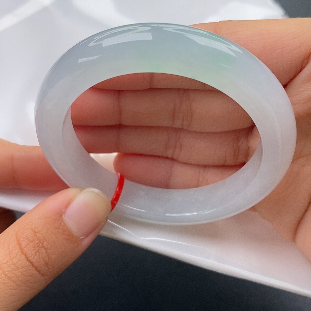 翡翠未镶嵌手镯5253正圈