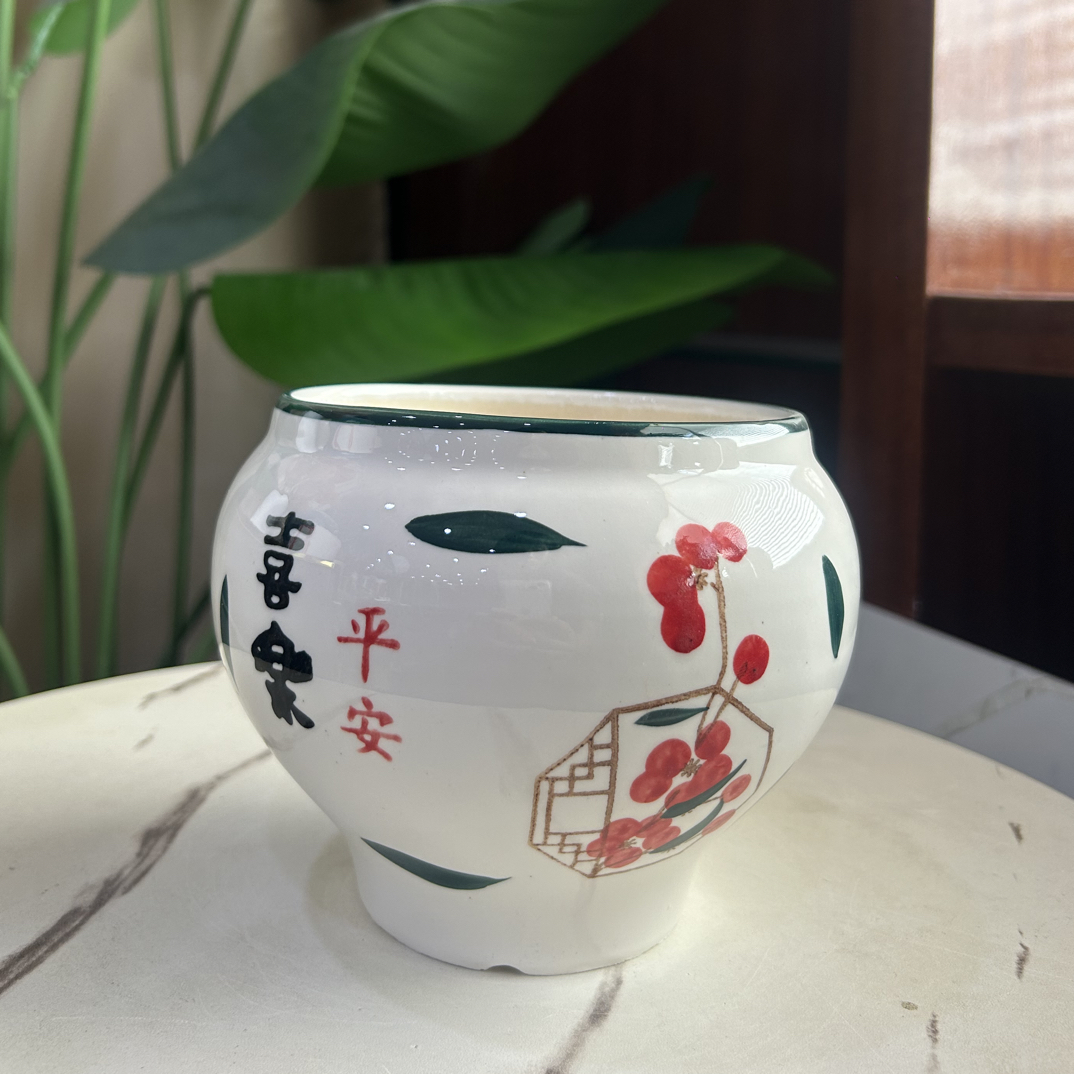 D142口12.5高12.5花盆适合蝴蝶兰君子兰绿萝多肉绿植