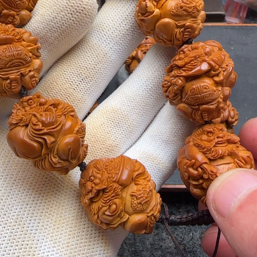 橄榄核吊坠秒女钟馗