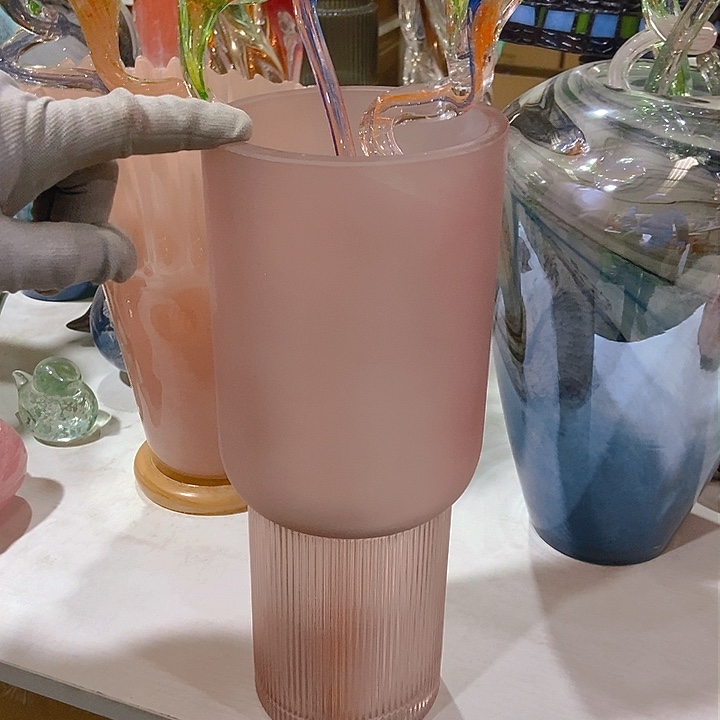 无铅玻璃琉璃花瓶高32口10