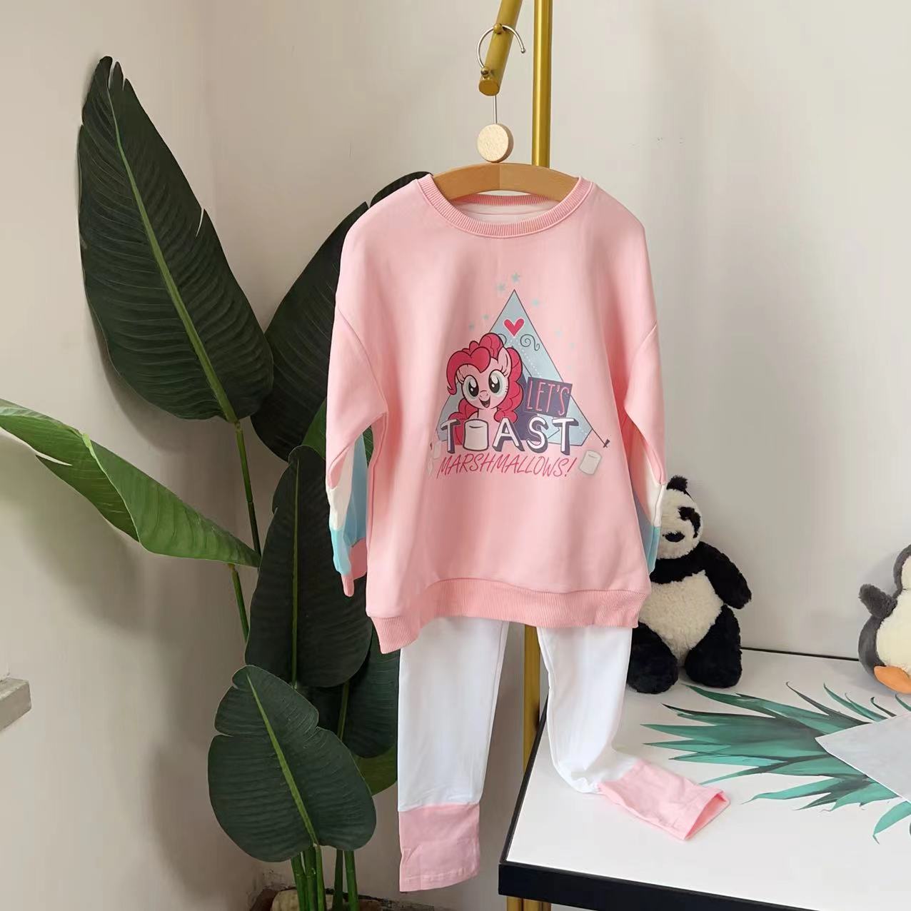 大庆仓 货号PJTG1110103女童韩版时尚套装 (库位P8-19）赛4