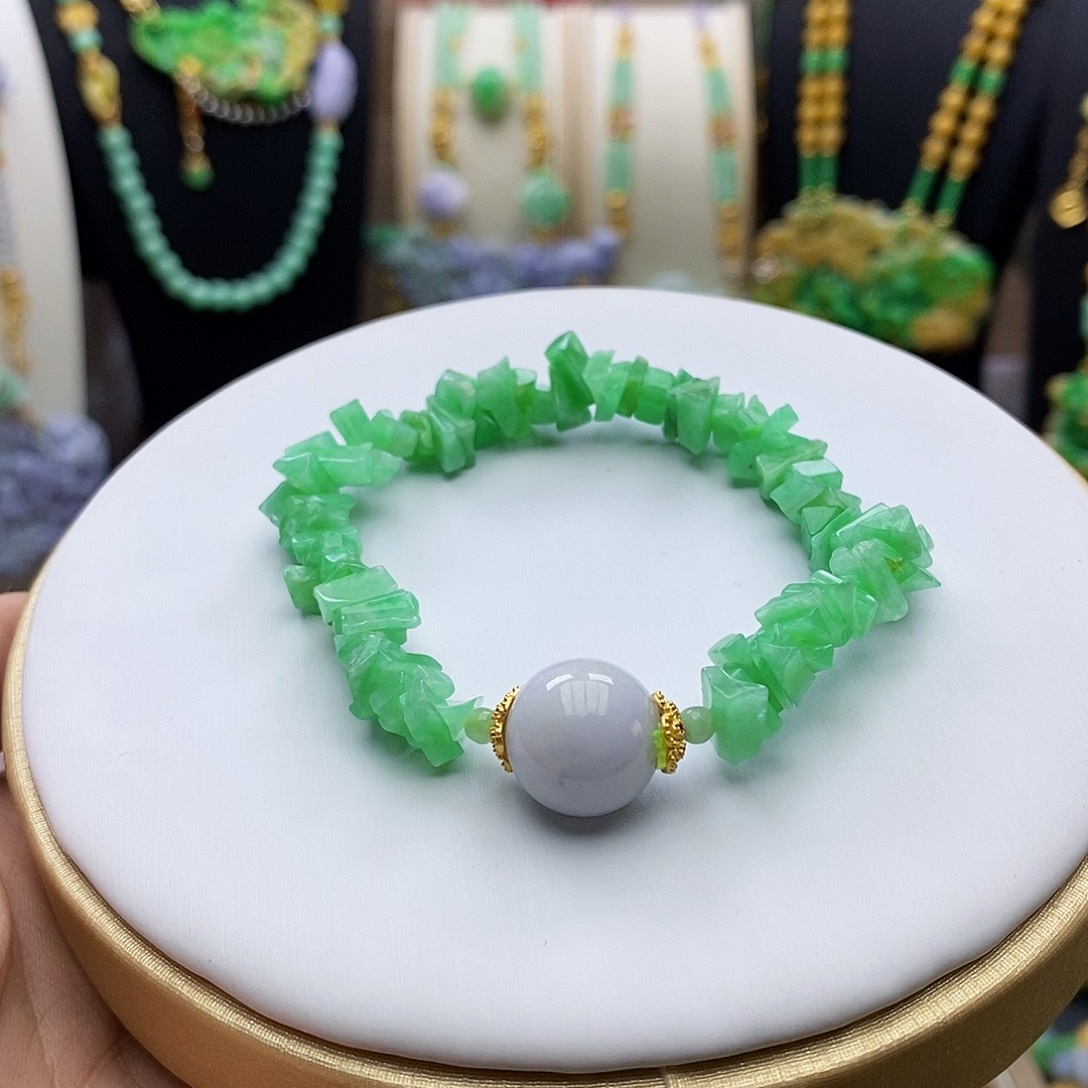 翡翠手链未镶嵌天然