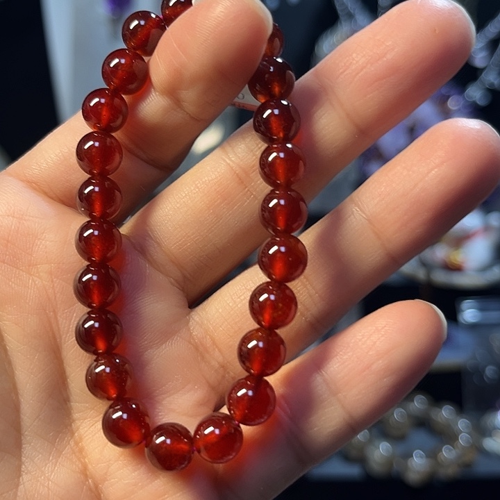 水晶未镶嵌手链天然石榴石手串