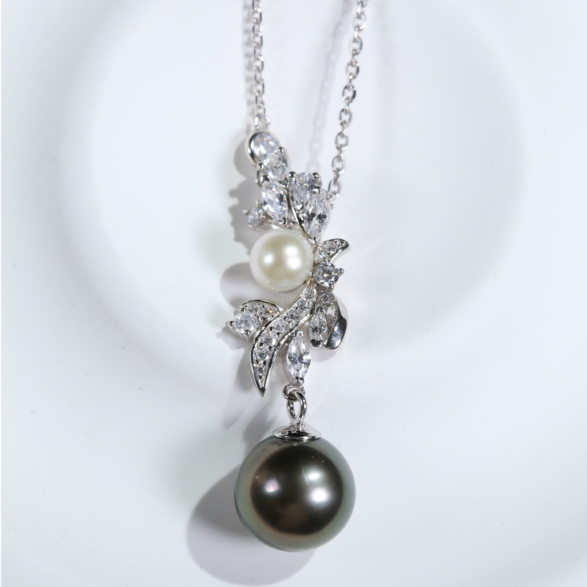 S925大溪地黑珍珠项链（带链）