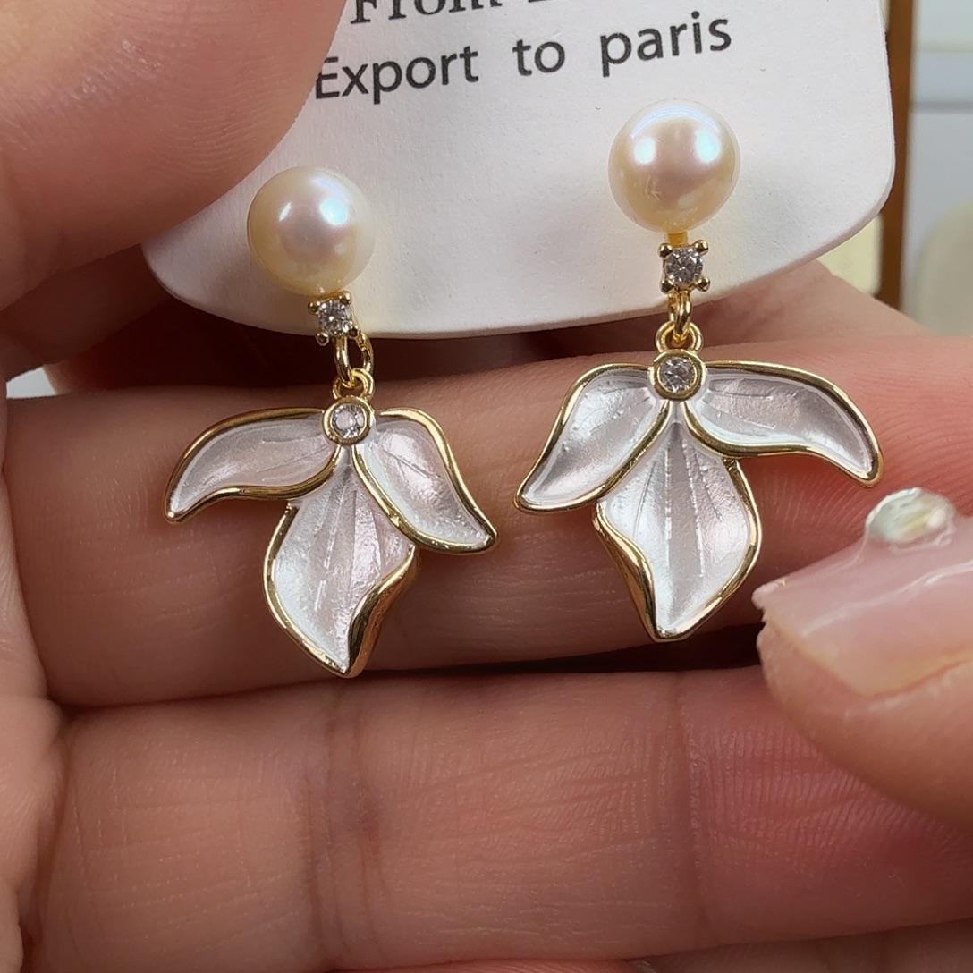 未镶嵌淡水珍珠耳饰