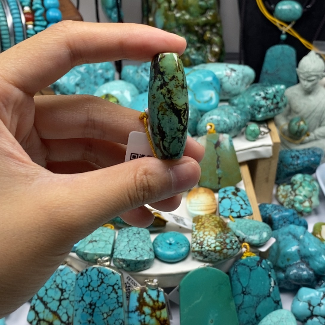 王***妈高瓷精品三彩桶珠 246x