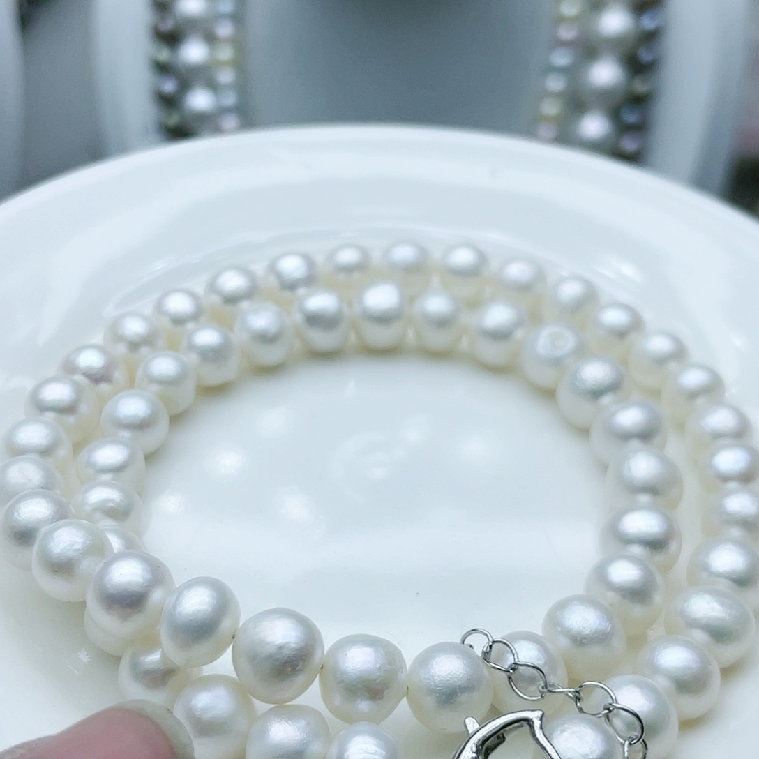 淡水珍珠颈饰钛钢