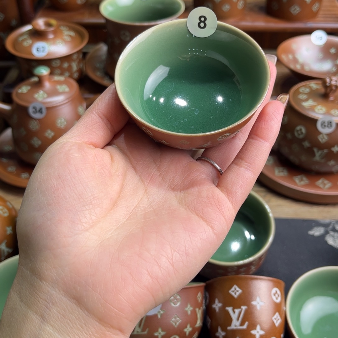 粤***冰草木灰老花手工杯